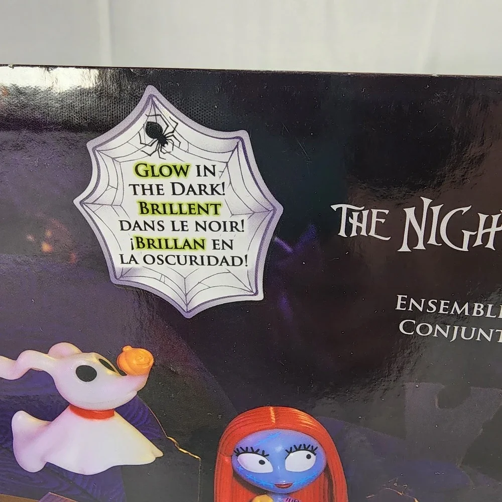 Disney Nightmare Before Christmas Glow in the Dark Collectible Figure Set New